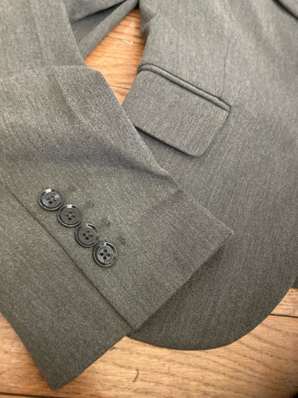 Express Gray Tailored Single-Button Blazer - Picture 5 of 11